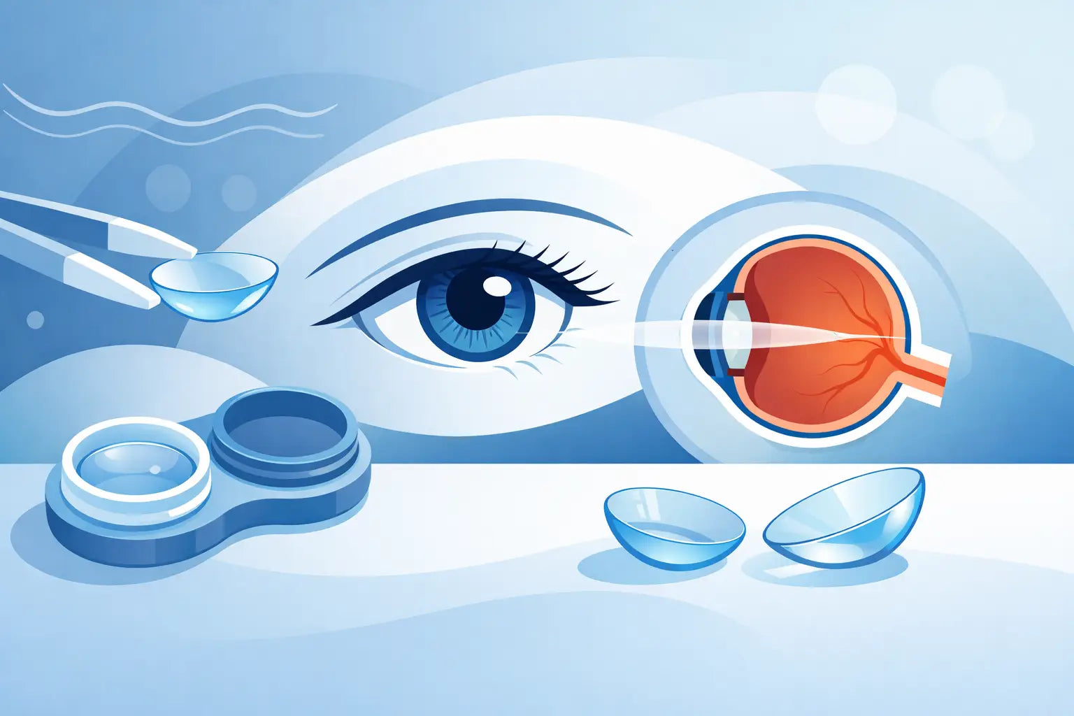 Lentes de contacto para miopía alta bien elegidos