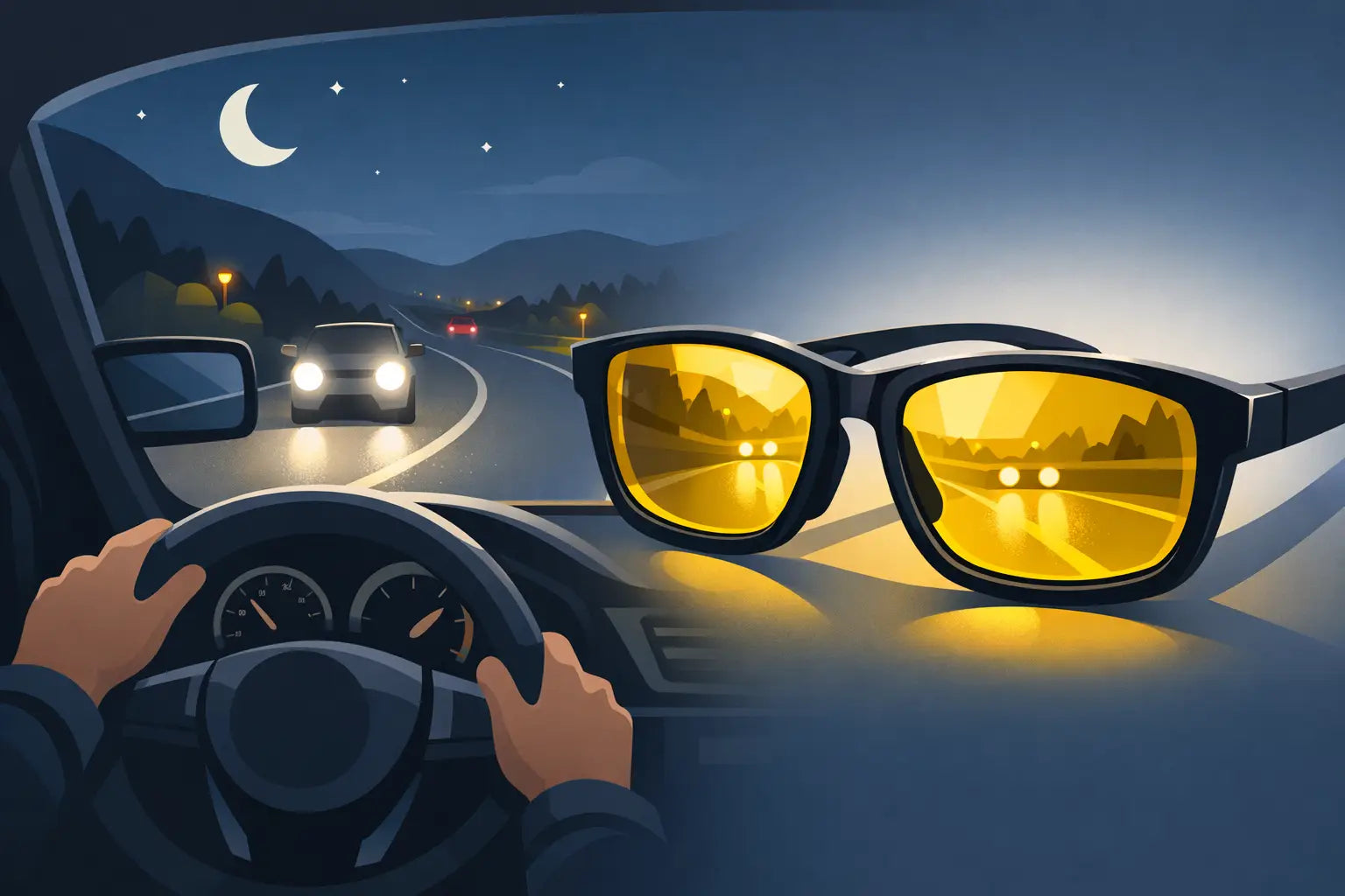 Lentes para manejar de noche: ¿sirven?