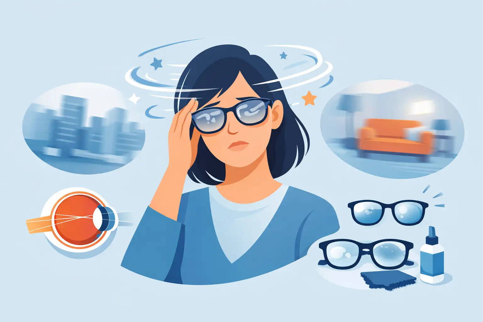 ¿Por qué mis lentes marean? Causas y qué hacer