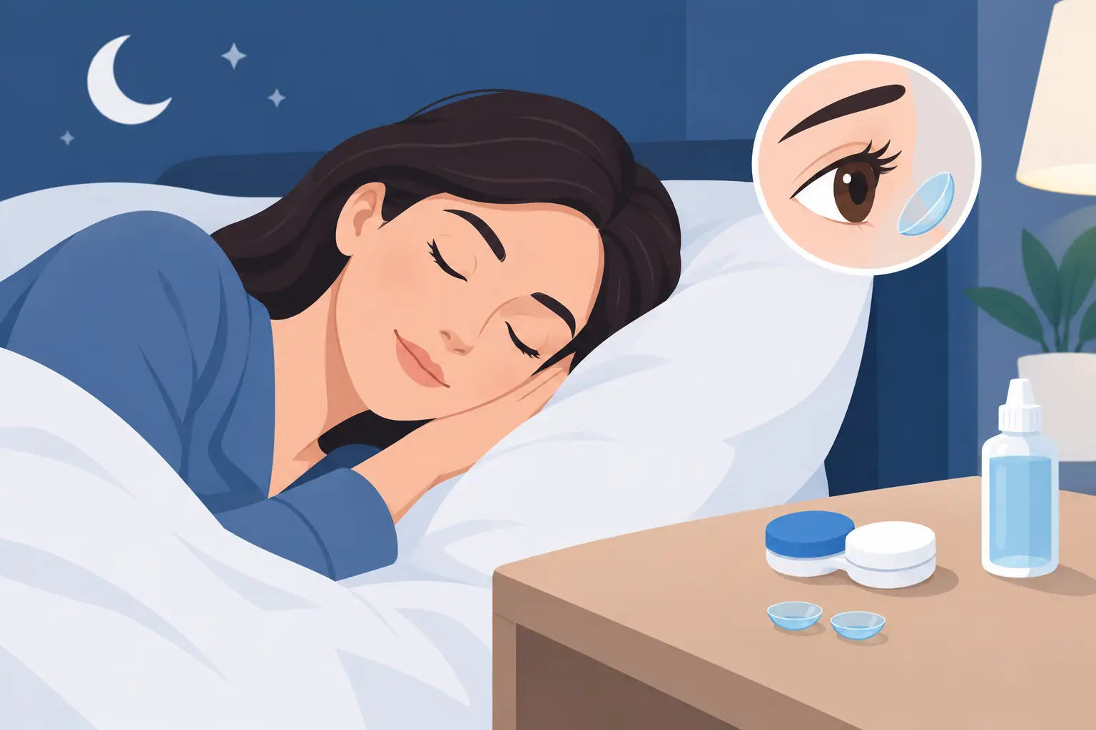 ¿Puedo dormir con lentes de contacto puestas?